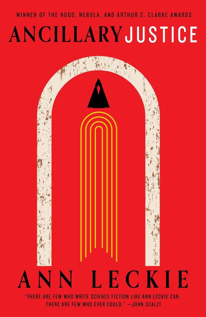 The cover of Ancillary Justice by Ann Leckie
